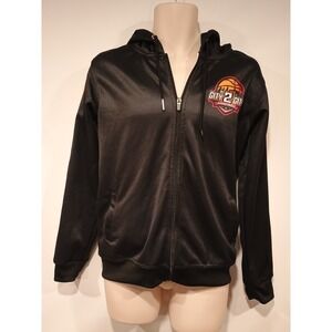 City 2 City black and orange hoodie.... "Hard Work Beats Talent"-  sz. -S